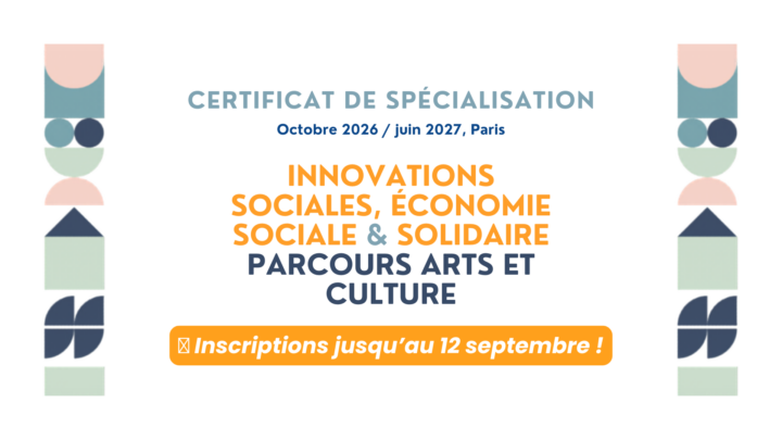 Rejoignez la 6ème promotion de la formation Culture & ESS&nbsp;!